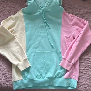 Teddy Fresh color block hoodie